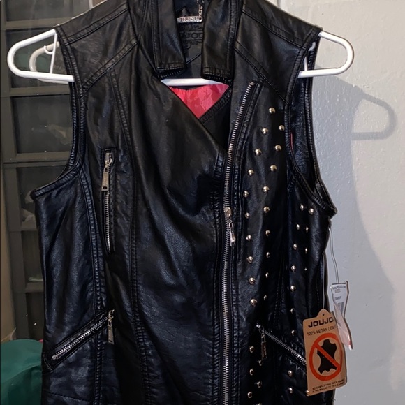joujou Jackets & Blazers - Women’s black vegan leather vest